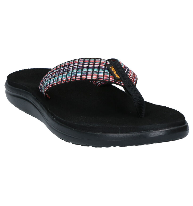 Teva Voya Flip Zwarte Teenslippers in stof (289247)