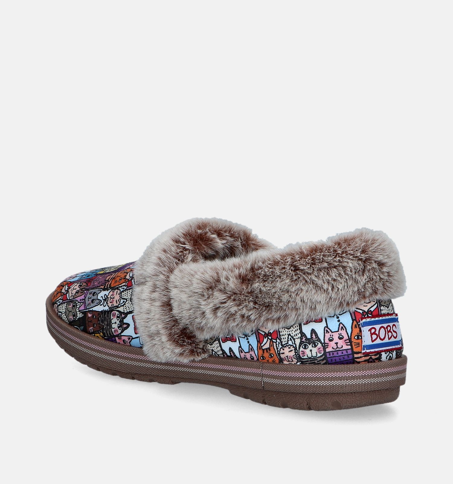 Skechers Bobs Too Crazy Chic Cat Bruine Pantoffels Dames Pantoffels Online op TORFS.BE