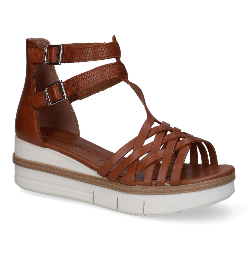 Tamaris Touch it Sandales en Cognac en cuir (307595)