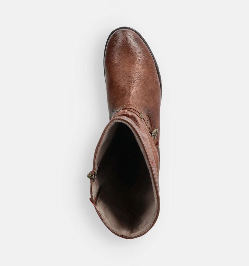 Mustang Bottes hautes en Cognac pour femmes (363700)