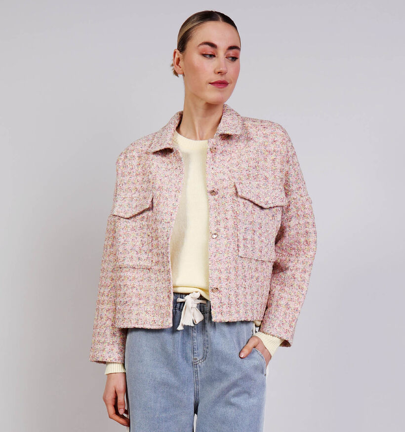 Rue Mazarine Lylou Manteau court en Rose pour femmes (374125)