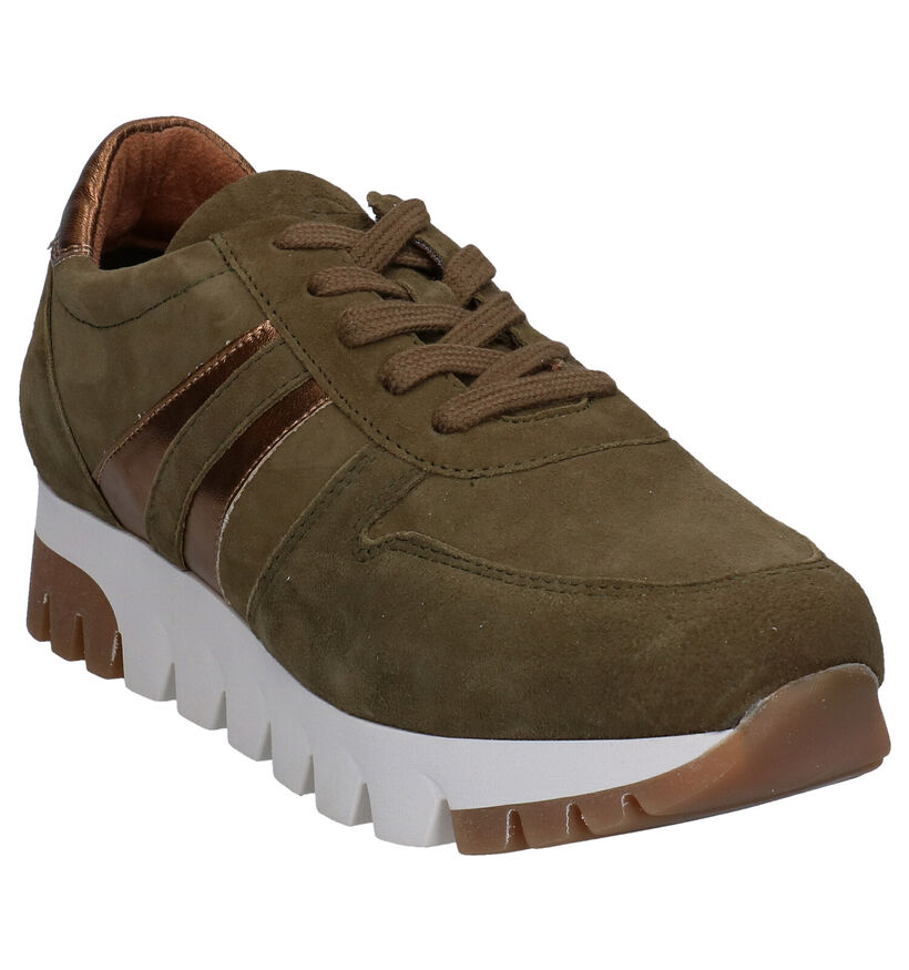 Tamaris Groene Veterschoenen in kunstleer (280760)