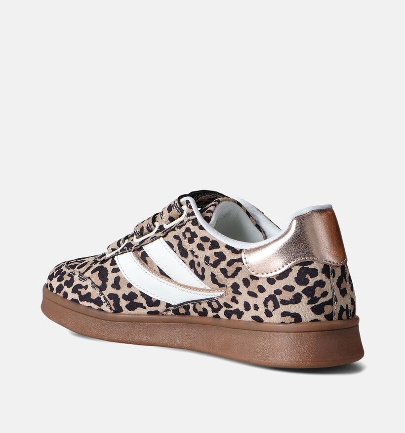 Posh By Poelman Bruine Sneakers Leopard voor dames (361171) - geschikt voor steunzolen