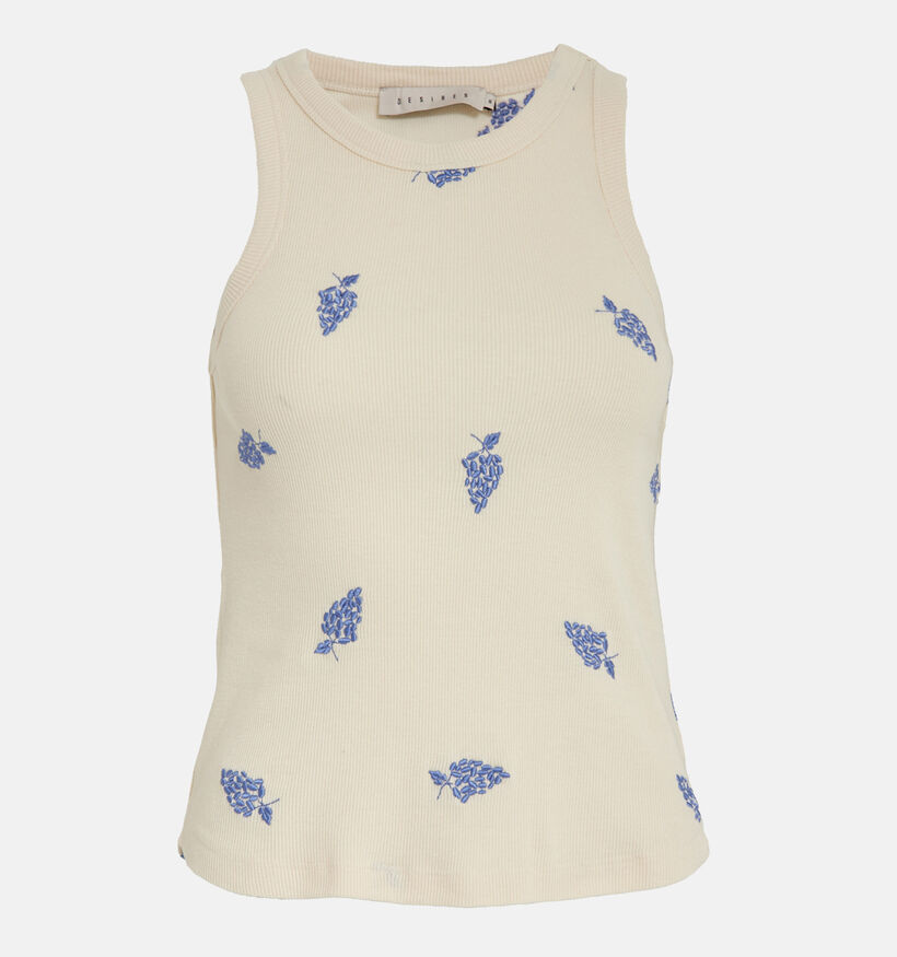 Desires Piper Beige/Blauwe Top voor dames (374244)