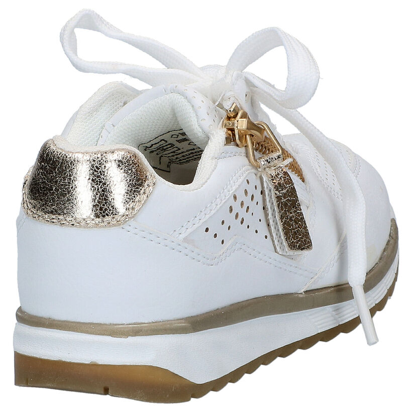 Milo & Mila Baskets basses en Blanc pour filles (308305) - pour semelles orthopédiques