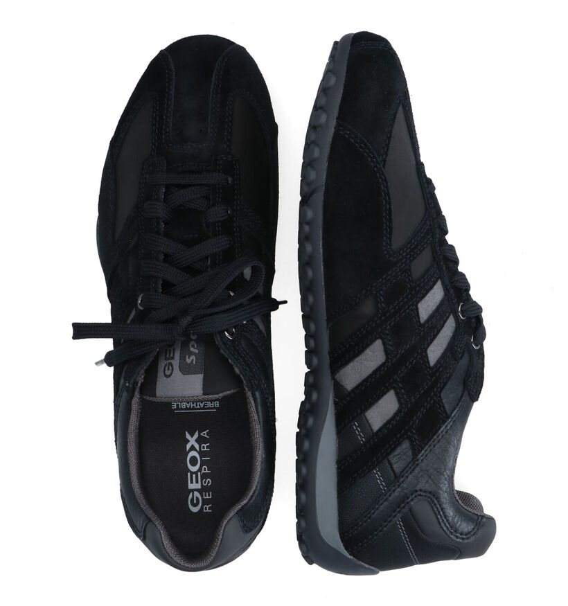 Geox Snake Blauwe Veterschoenen voor heren (315805) - geschikt voor steunzolen