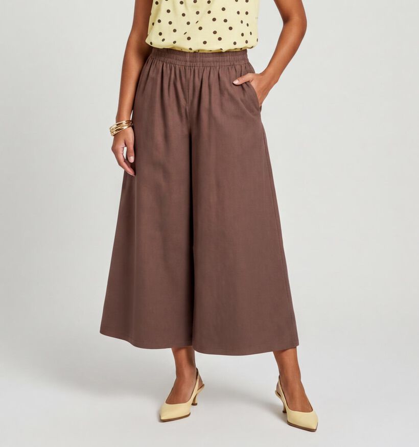 The Shirt Project Bruine Wijde Broek voor dames (376285)