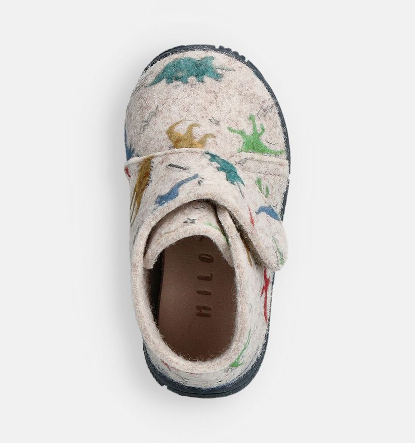 Milo & Mila Pantoufles en Beige pour filles, garçons (364943) - pour semelles orthopédiques