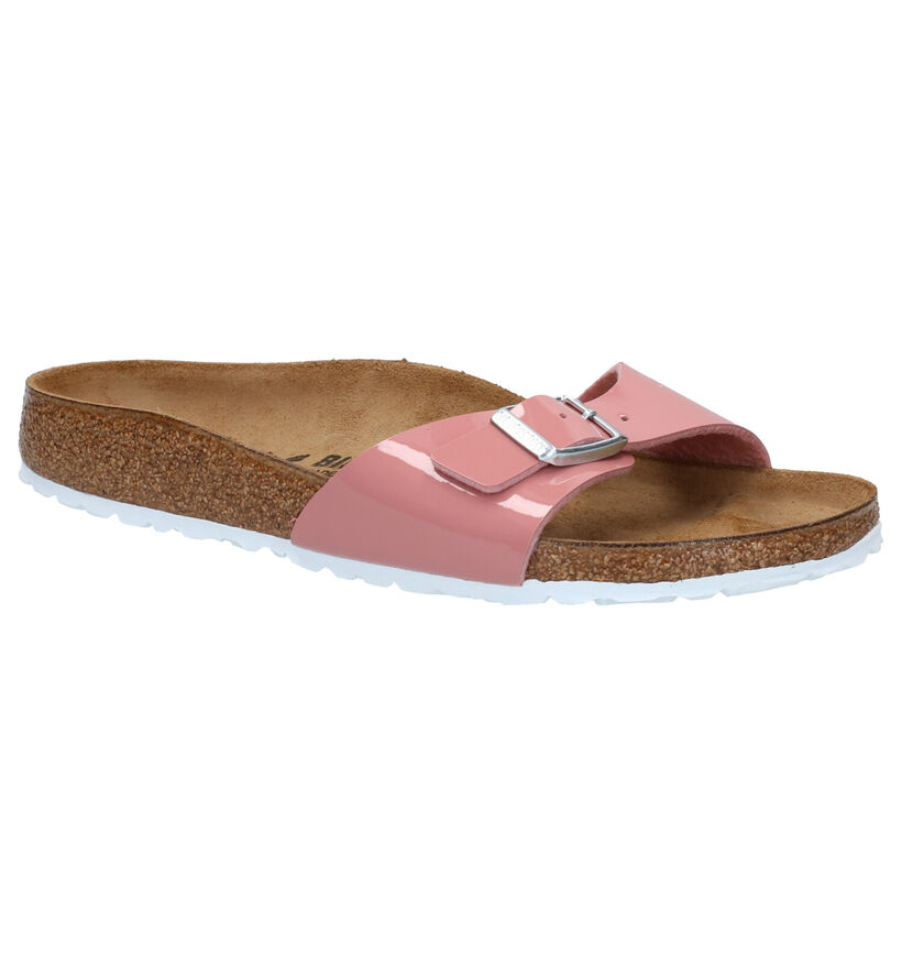 Birkenstock Madrid Nu-pieds en Rouge en simili cuir (322644)