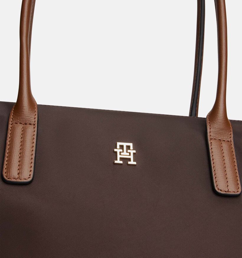 Tommy Hilfiger Popette East West Donkerbruine Tote Handtas voor dames (379500)