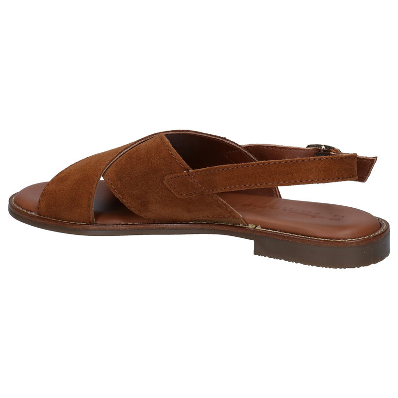Tamaris Touch it Cognac Sandalen in daim (289310)
