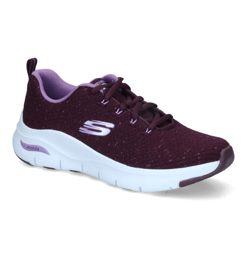 Skechers Arch Fit Glee For All Bordeaux Sneakers voor dames (314072) - geschikt voor steunzolen