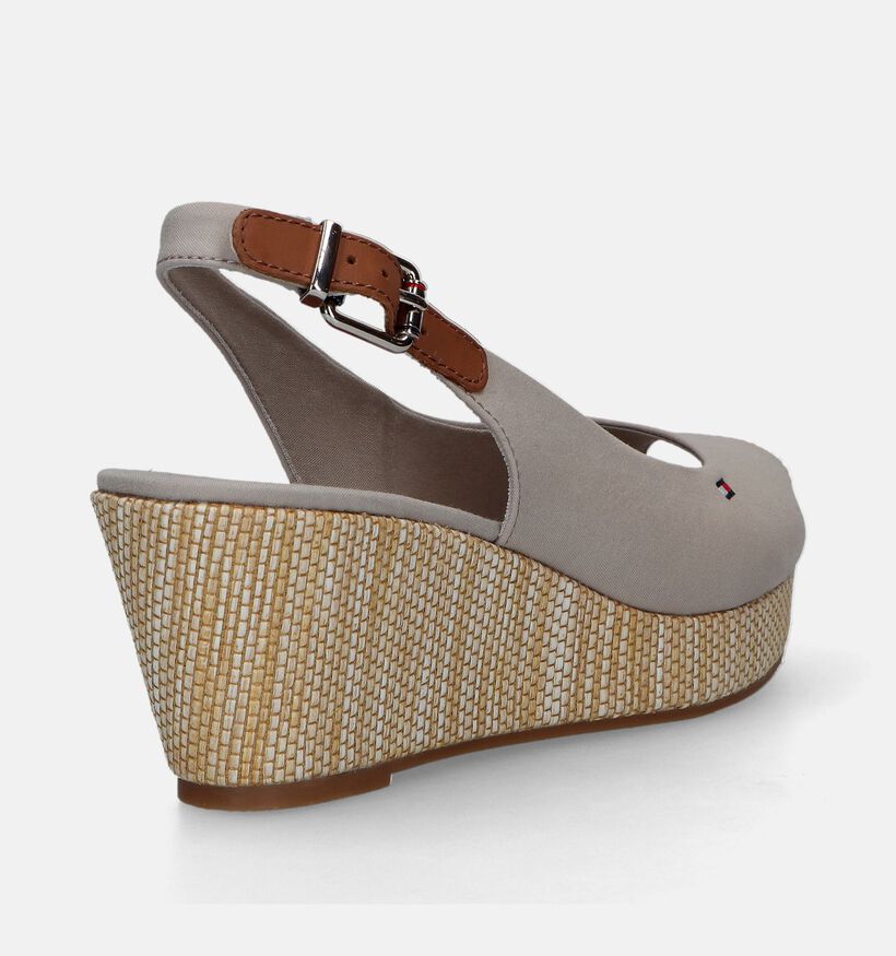 Tommy Hilfiger Iconic Elba Sling Back Wedge Sandales en Bleu pour femmes (336400)