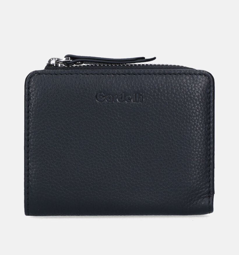 Euro-Leather Porte-monnaies zippé en Noir pour femmes (365198)