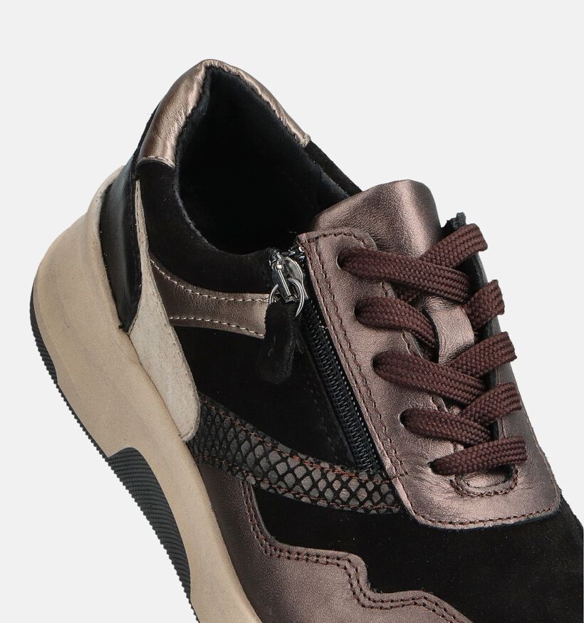 Solemade Jasmin Zwarte Veterschoenen voor dames (364157) - geschikt voor steunzolen