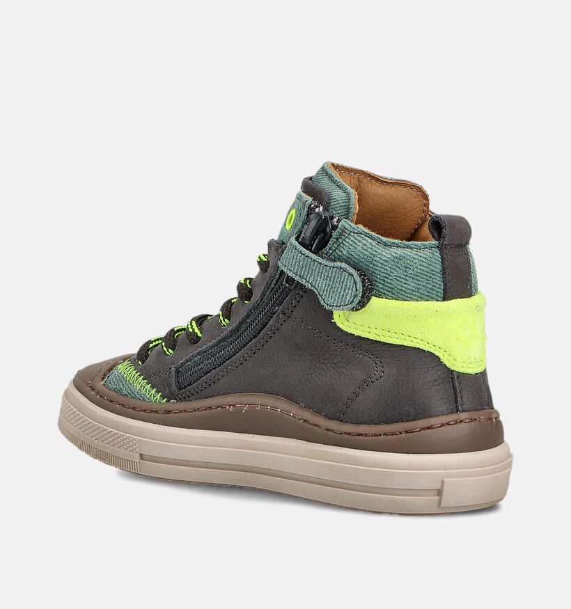 STONES and BONES Laset Chaussures hautes en Vert pour garçons (362006) - pour semelles orthopédiques