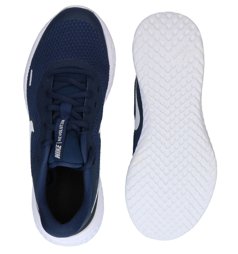 Nike Revolution Blauwe Sneakers in leer (284480)