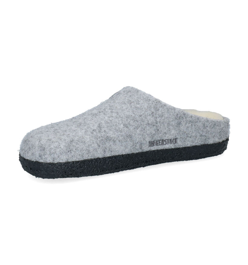 Birkenstock Zermatt Rivet Pantoufles en Bleu en laine (297719)