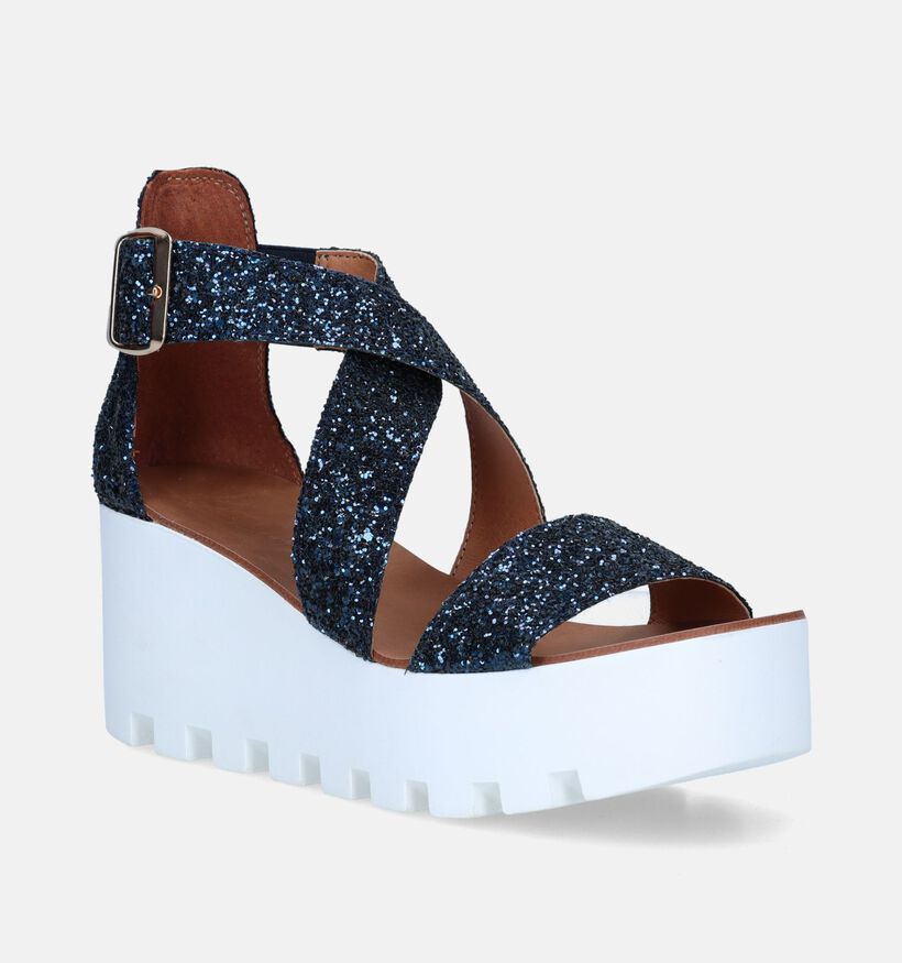 Sweet Lemon Nubway Blauwe Sandalen Met Gesloten Hiel voor dames (341733)