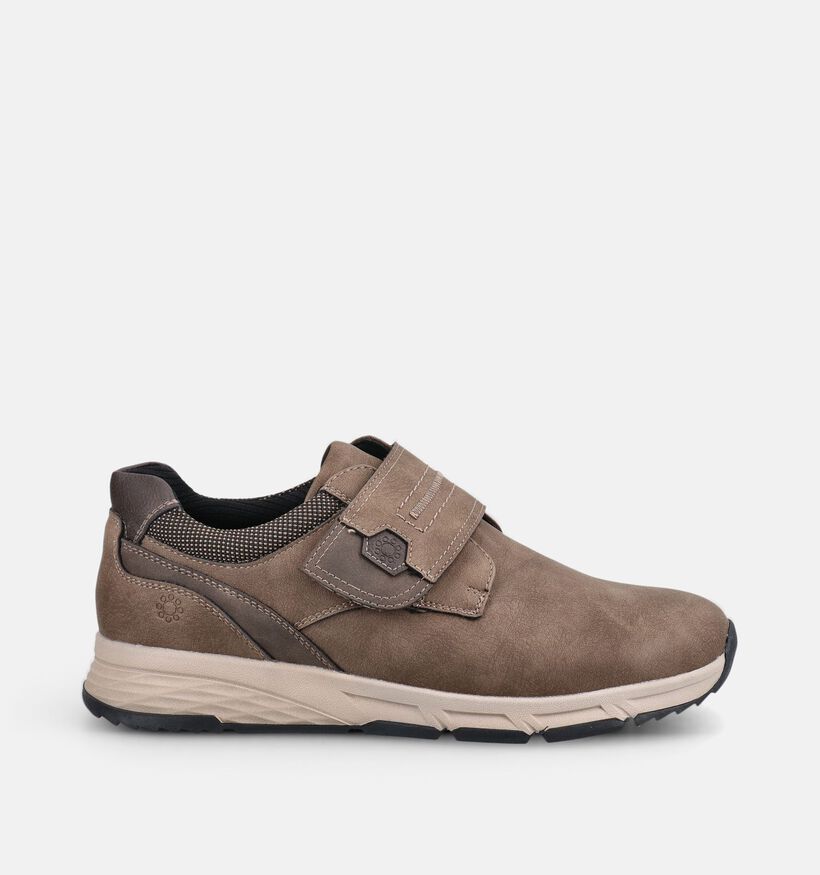 Relife Chaussures plates en Taupe pour hommes (377667) - pour semelles orthop&eacute;diques