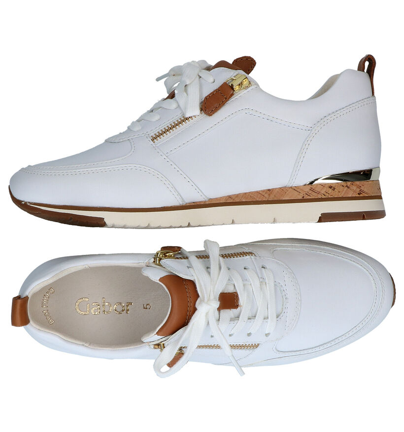 Gabor Best Fitting Chaussures à lacets en Blanc en cuir (285036)