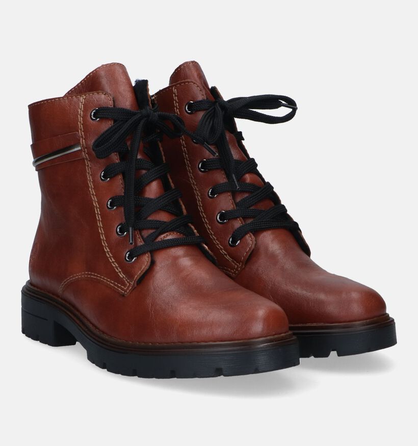 Rieker Boots à lacets en Cognac pour femmes (331616)