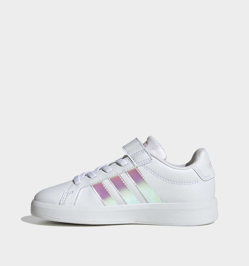adidas Grand Court 3.0 Iridescent Baskets en Blanc pour filles (366730) - pour semelles orthop&eacute;diques