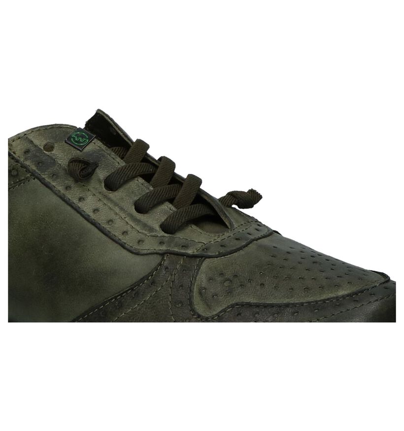 Slowwalk Chaussures basses en Vert en cuir (232384)