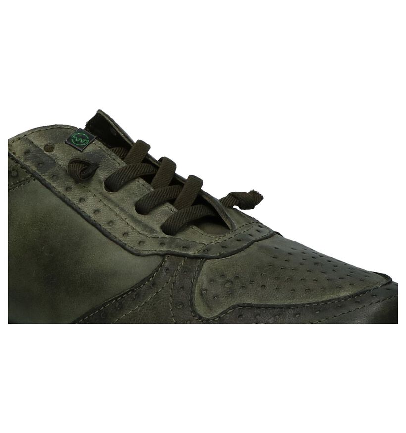 Slowwalk Bat Doran Groene Casual Schoenen in leer (232384)