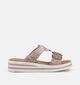 Rieker Rose gold Slippers met sleehak voor dames (370385)