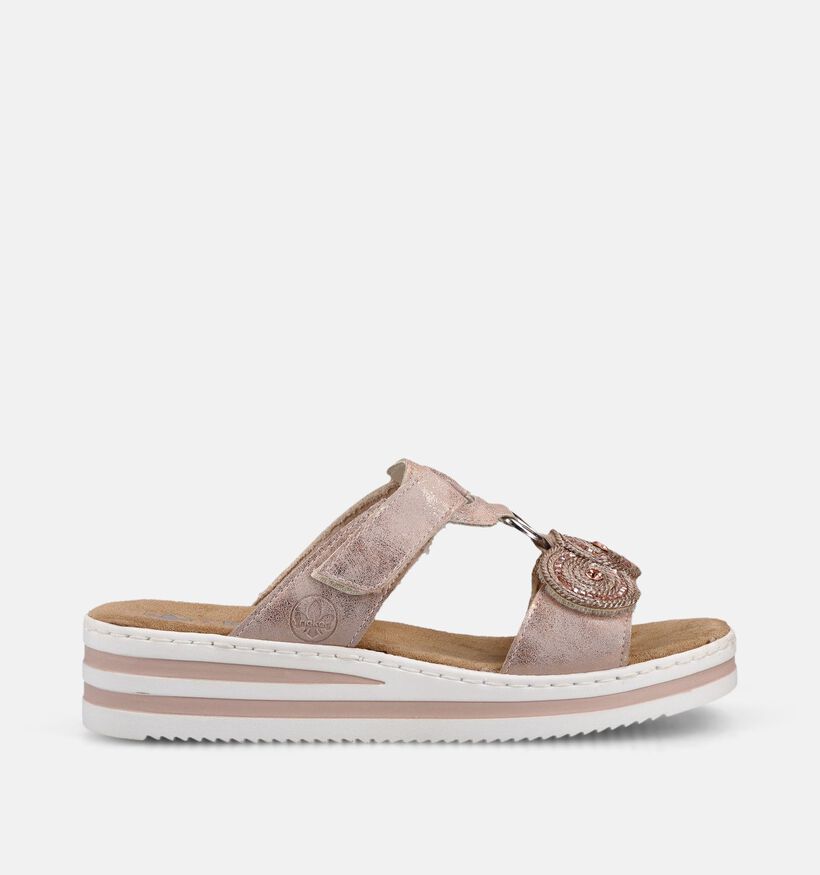 Rieker Rose gold Slippers met sleehak voor dames (370385)