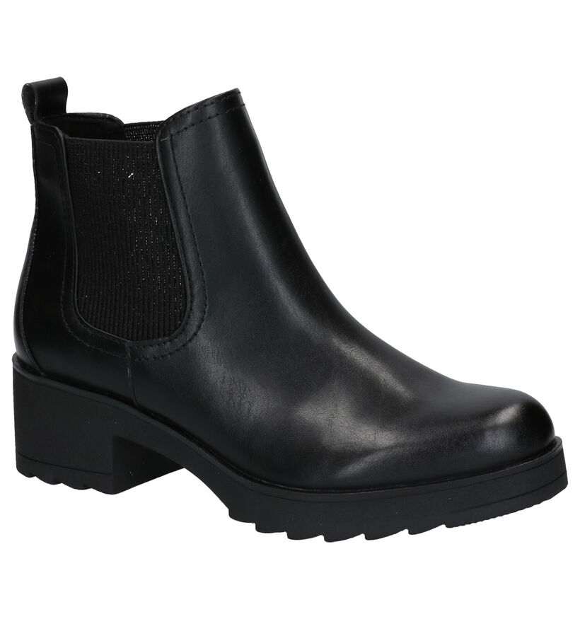 Marco Tozzi Zwarte Chelsea Boots in kunstleer (257256)