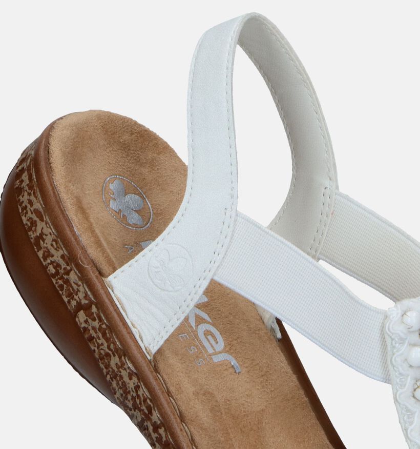 Rieker Ecru Platte sandalen voor dames (339121)