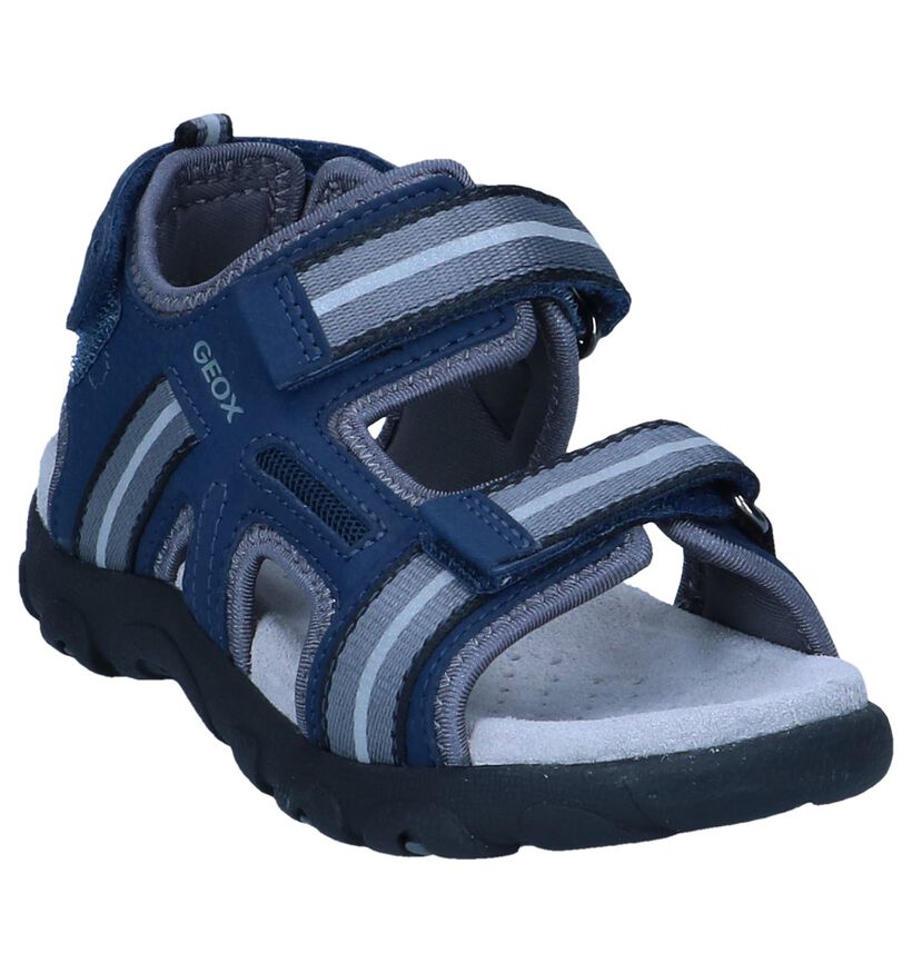 Donkerblauwe Sandalen Geox in stof (244983)