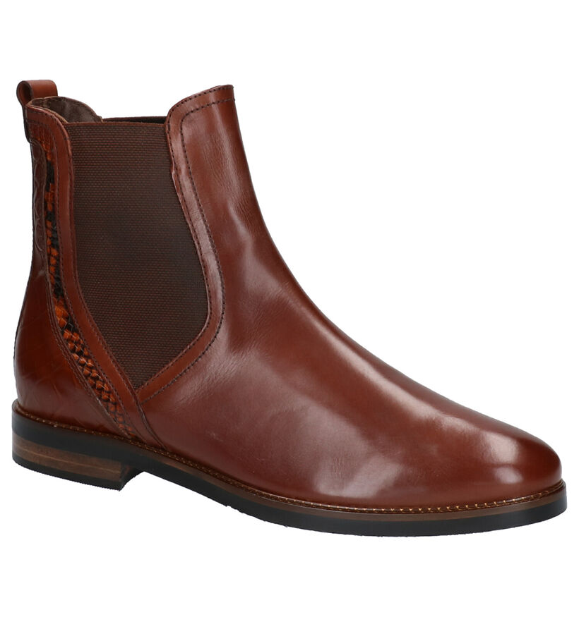 Maripé Bottillons plates en Cognac en cuir (259431)
