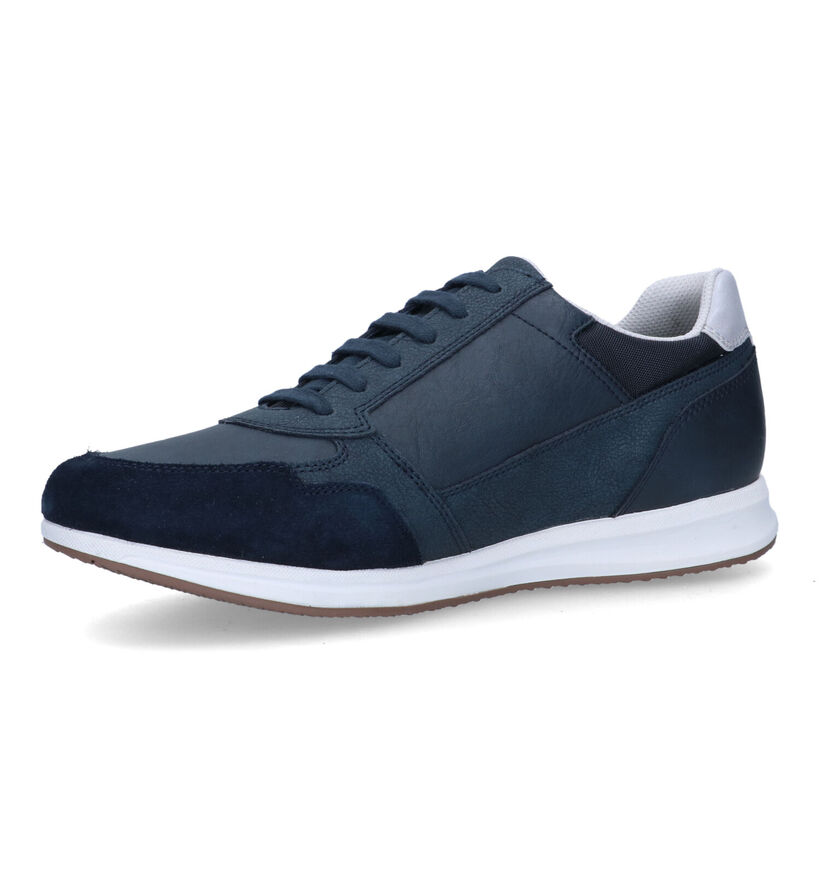 Geox Optek Avery Bruine Veterschoenen in kunstleer (320090)