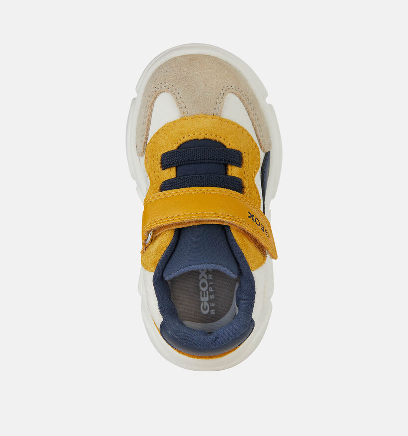 Geox Respira Baskets pour b&eacute;b&eacute; en Beige pour gar&ccedil;ons (368450) - pour semelles orthop&eacute;diques