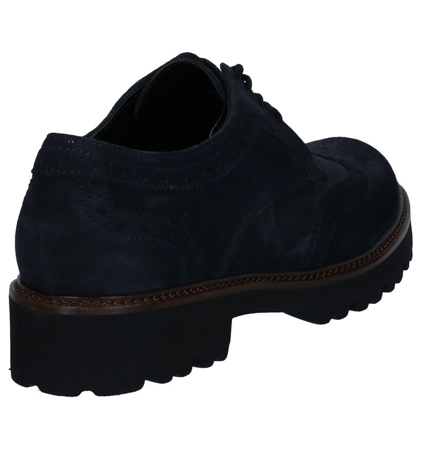 Gabor Best Fitting Chaussures à lacets en Bleu en nubuck (283536)