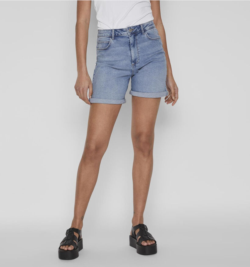 Vila Jo Short en jeans en Bleu pour femmes (335457)