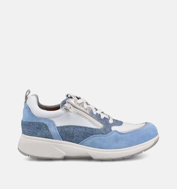 Xsensible Stretchwalker Sneakers Wit/Bruin/Blauw