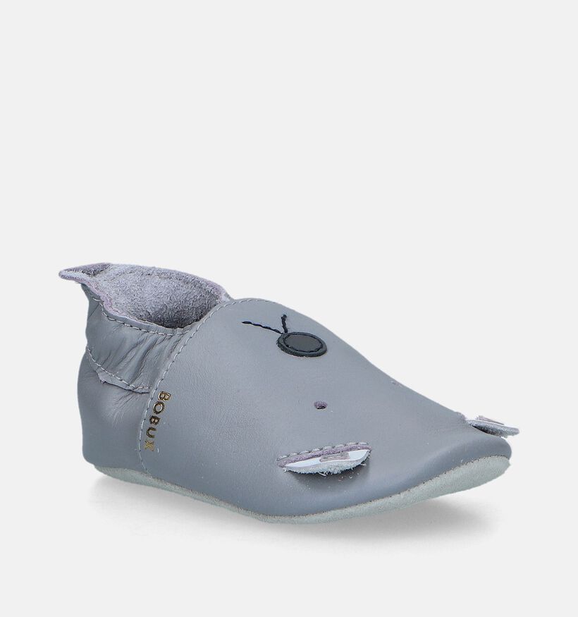 Bobux Gull Grey Woof Chaussons pour bébé en Gris pour filles, garçons (294783)