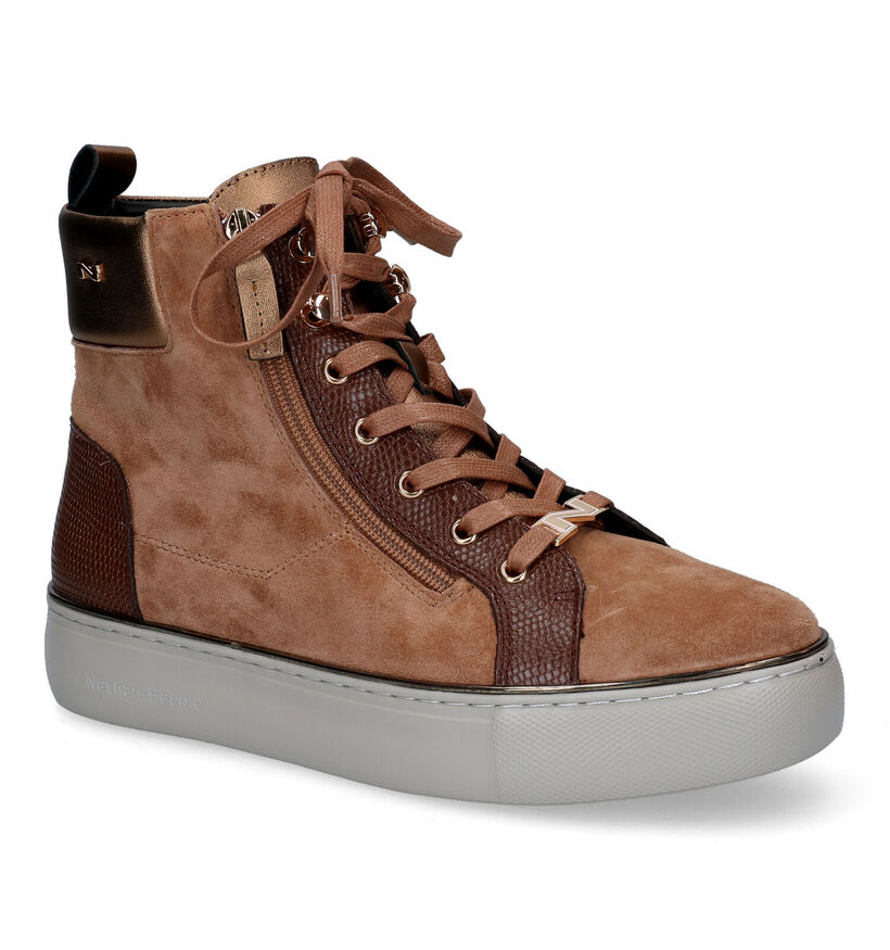 Nathan-Baume Cognac Hoge Sneakers voor dames (297785)