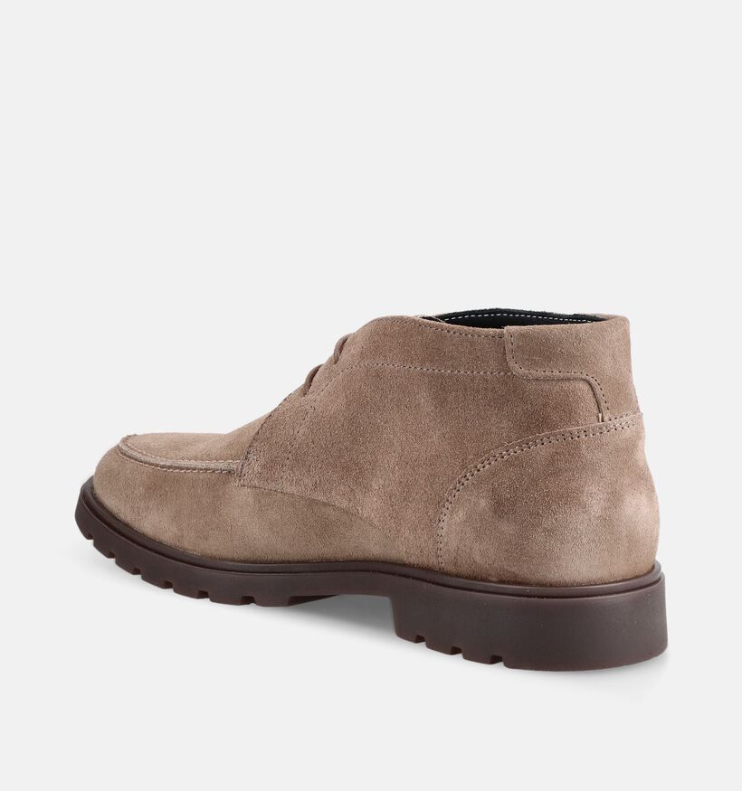 Berkelmans Baro Taupe Geklede Veterschoenen voor heren (379059) - geschikt voor steunzolen