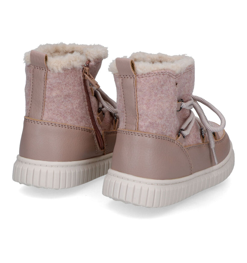 Milo & Mila Bottes de neige en Rose foncé pour filles (313582)