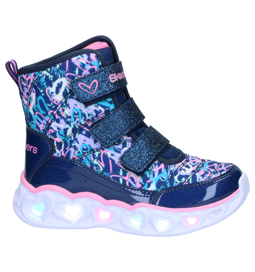 Lights Chaussures hautes en Bleu foncé en textile (263425)