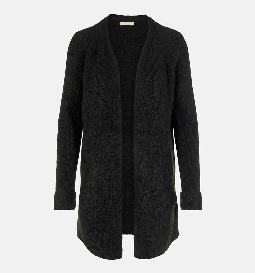 Pieces Ellen Cardigan long knit en Noir pour femmes (332842)