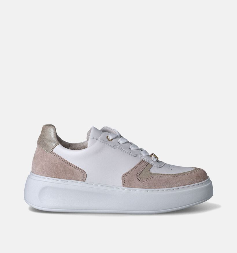 Gabor OptiFit Witte Veterschoenen met plateauzool voor dames (352096) - geschikt voor steunzolen