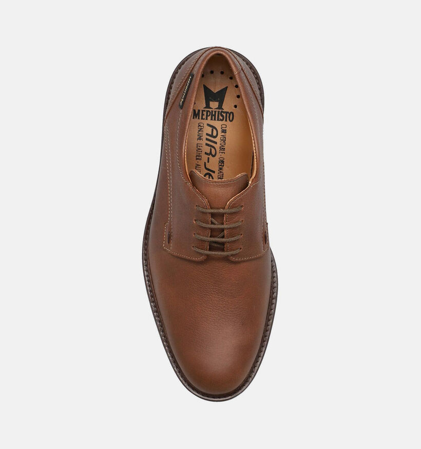 Mephisto Batiste Nevada Chaussures classiques en Cognac pour hommes (379020) - pour semelles orthop&eacute;diques