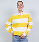 The Shirt Project Gele/Ecru Polo Trui Gestreept voor dames (374338)