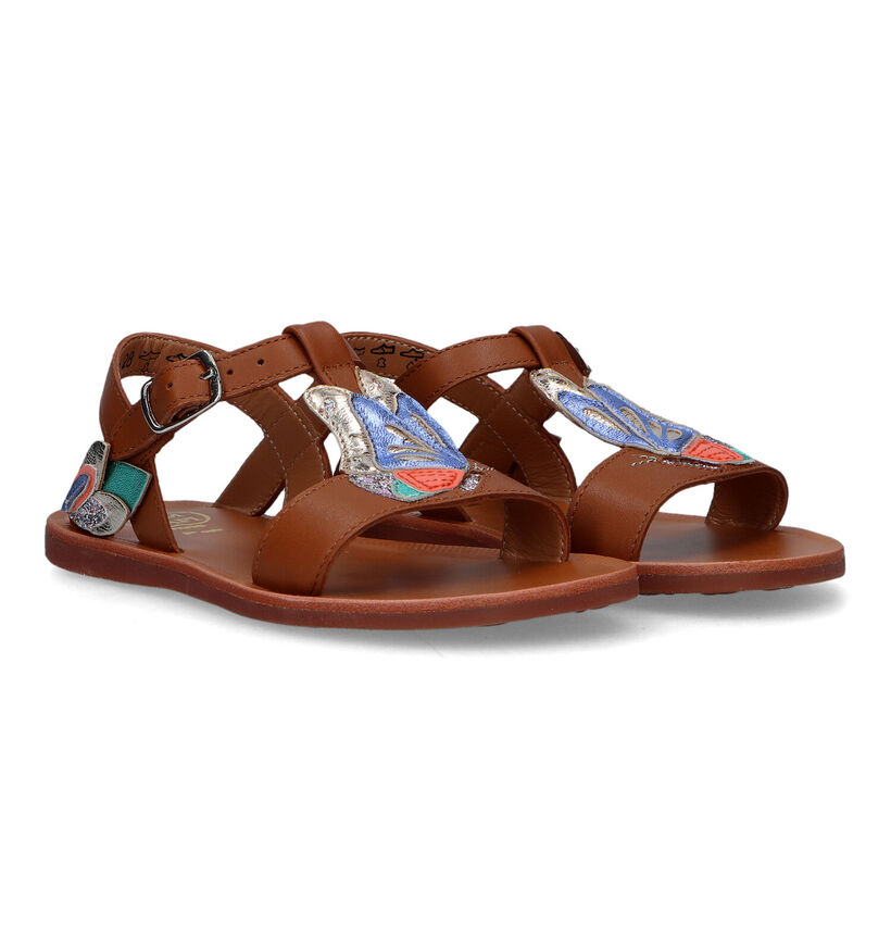 Pom d'Api Plagette Papillon Cognac Sandalen voor meisjes (322878)